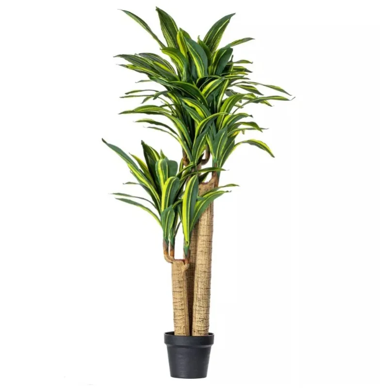 

Artificial Dracaena Tree with Pot Yellow 52in -home room decor