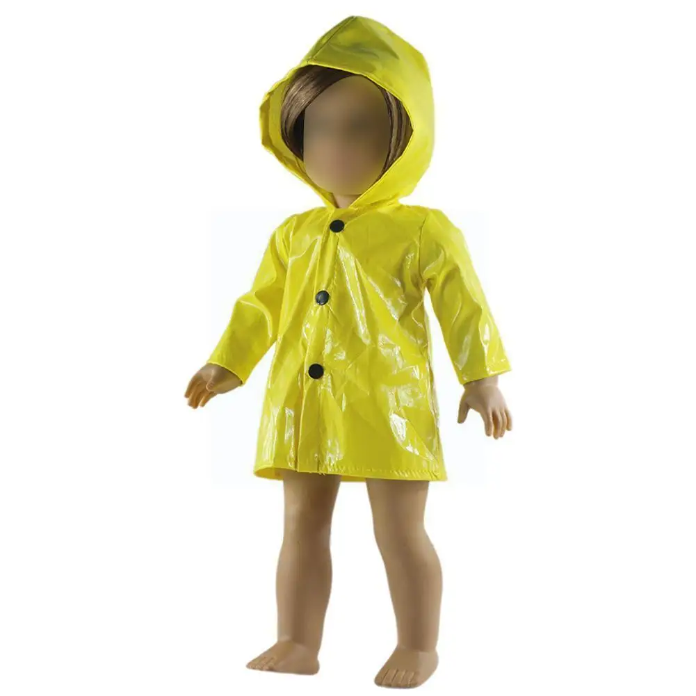 

Одежда для девочек, мини-дождевик для американских детей 18 Дюймов S и 43 см S (желтый) A7w3
