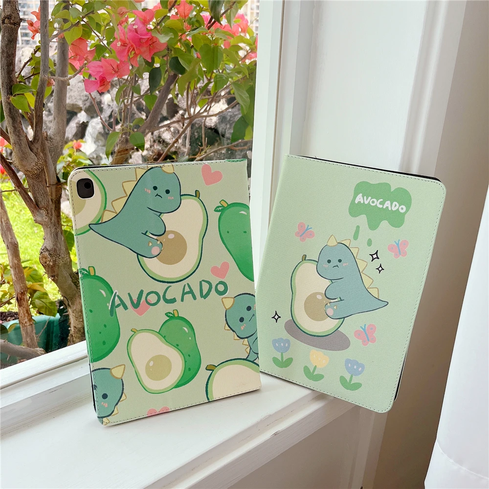 

Little Dinosaur Avocado Tablet for IPad Air 5 Air 4 IPad Pro 2021 Cover IPad 10.5 IPad 7 8 9 10Th IPad Mini 6 5 4 3