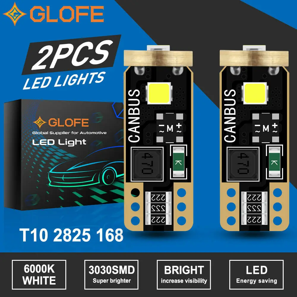 

2X Canbus 6000K 3Smd T10 высокая мощность белые светодиодные лампы 194 168 175 W5W 3014