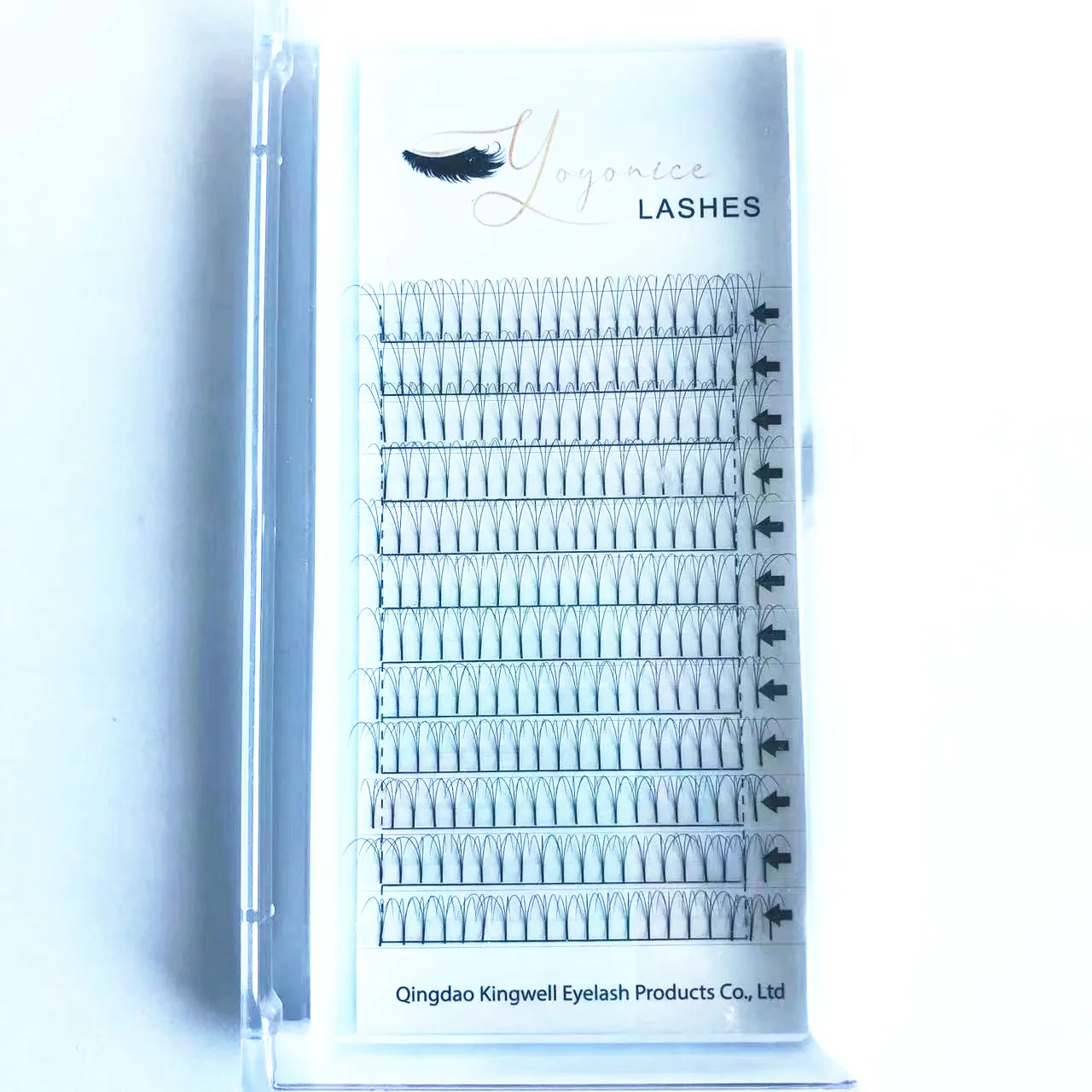 8-16mm Human Hair Premade Fans Short Stem Lash 12 Lines Soft Private Label Lashes Natural Russian Volume Eyelash Extension