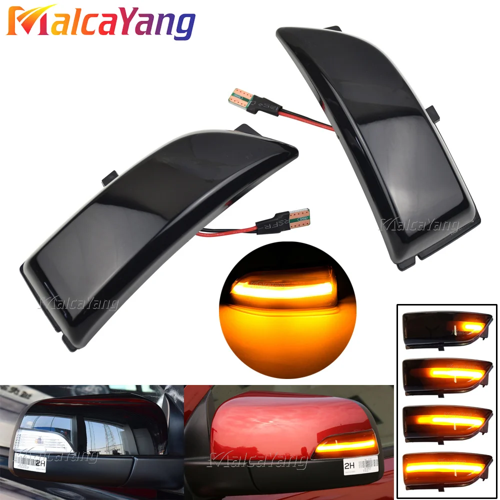 

2X For Ford Everest 15-19 Ranger T6 Raptor Wildtrak Flashing Light Dynamic Turn Signal Light Rearview Mirror Sequence Indicator