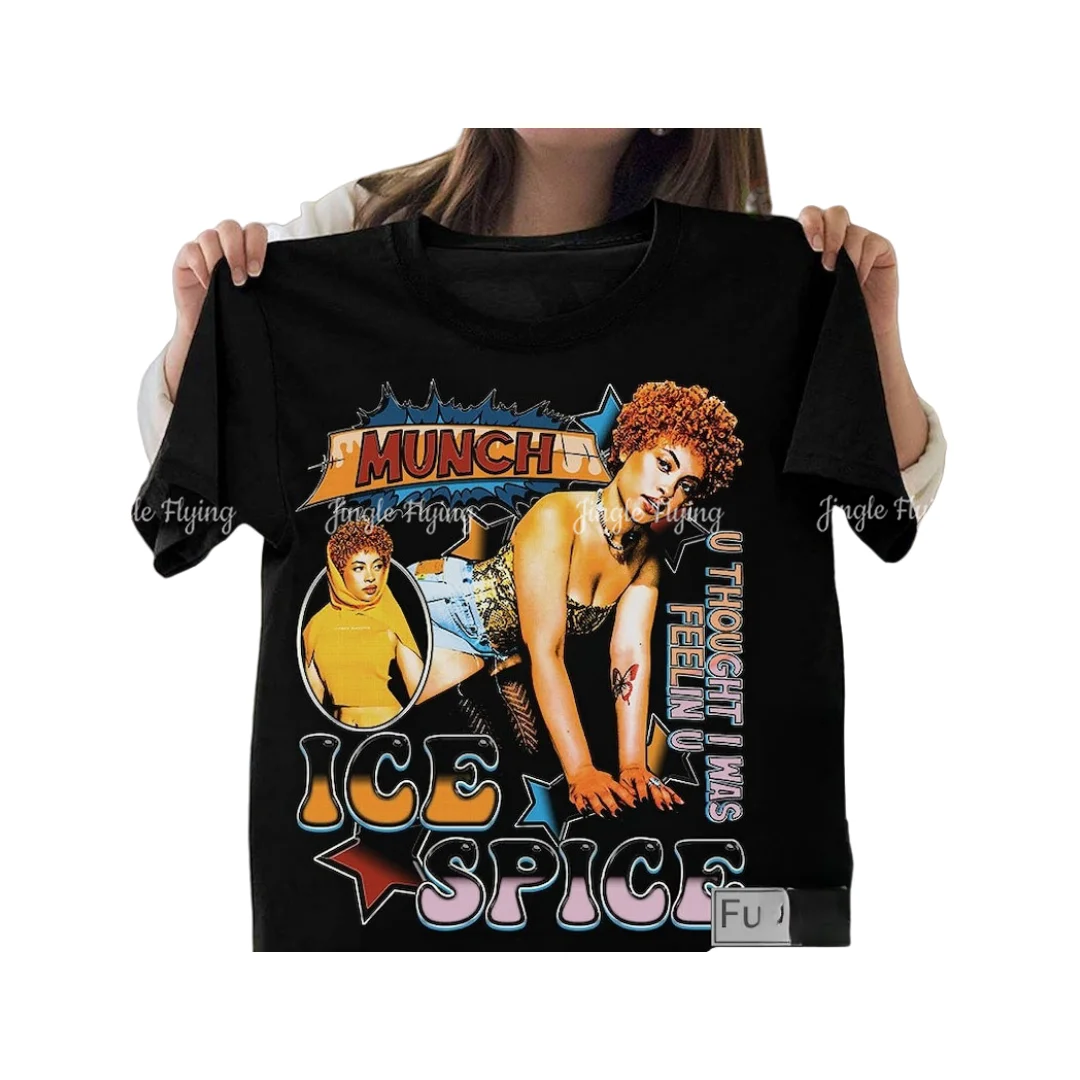 Винтажная футболка Ice Spice футболки в стиле ретро 90-х подарок