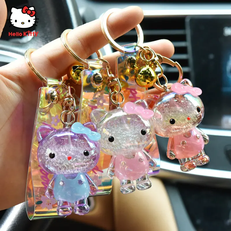

Kawaii Keychain Cute Cartoon Hello Kitty Keychains KT Cat Car Key Ring Backpack Pendant Ornaments Jewelry Holiday Gifts