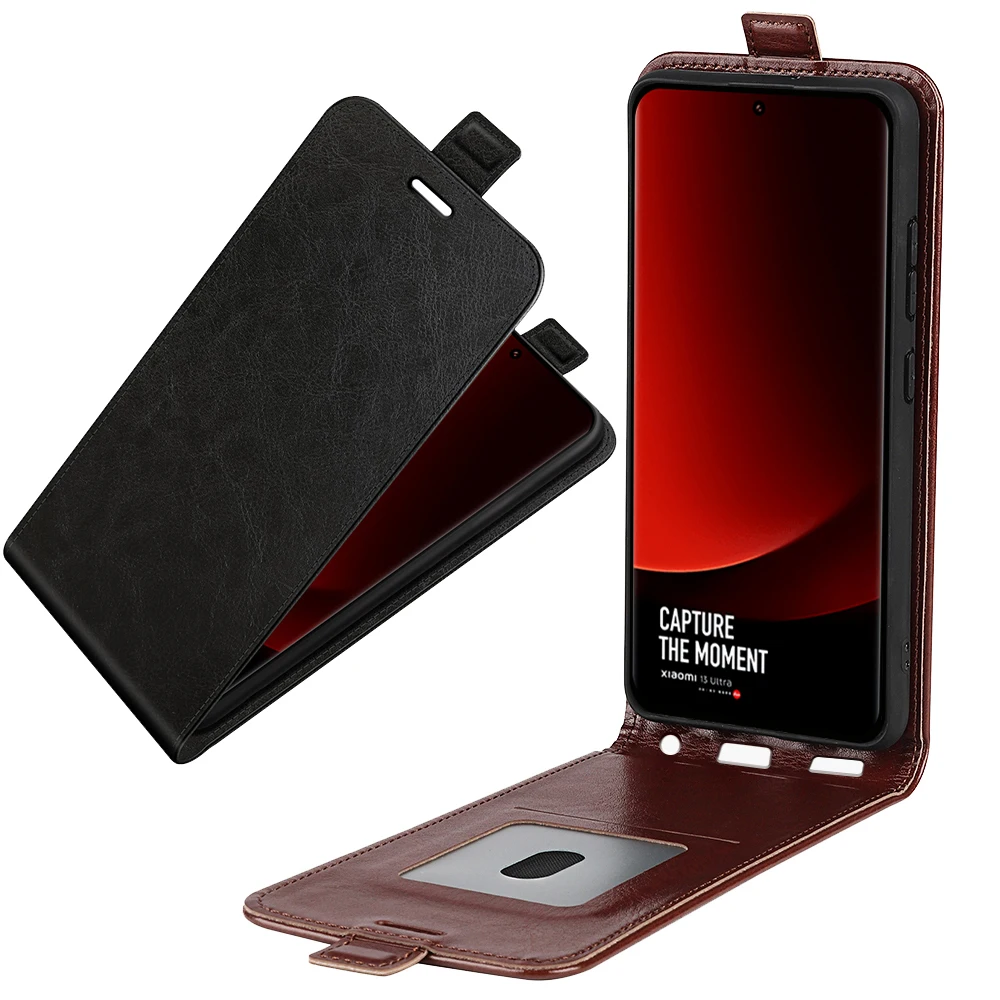 Dla Xiaomi 13 Ultra Etui skórzane z klapką Miękka okładka Pionowy portfel Skórzane etui na kartę kredytową mi