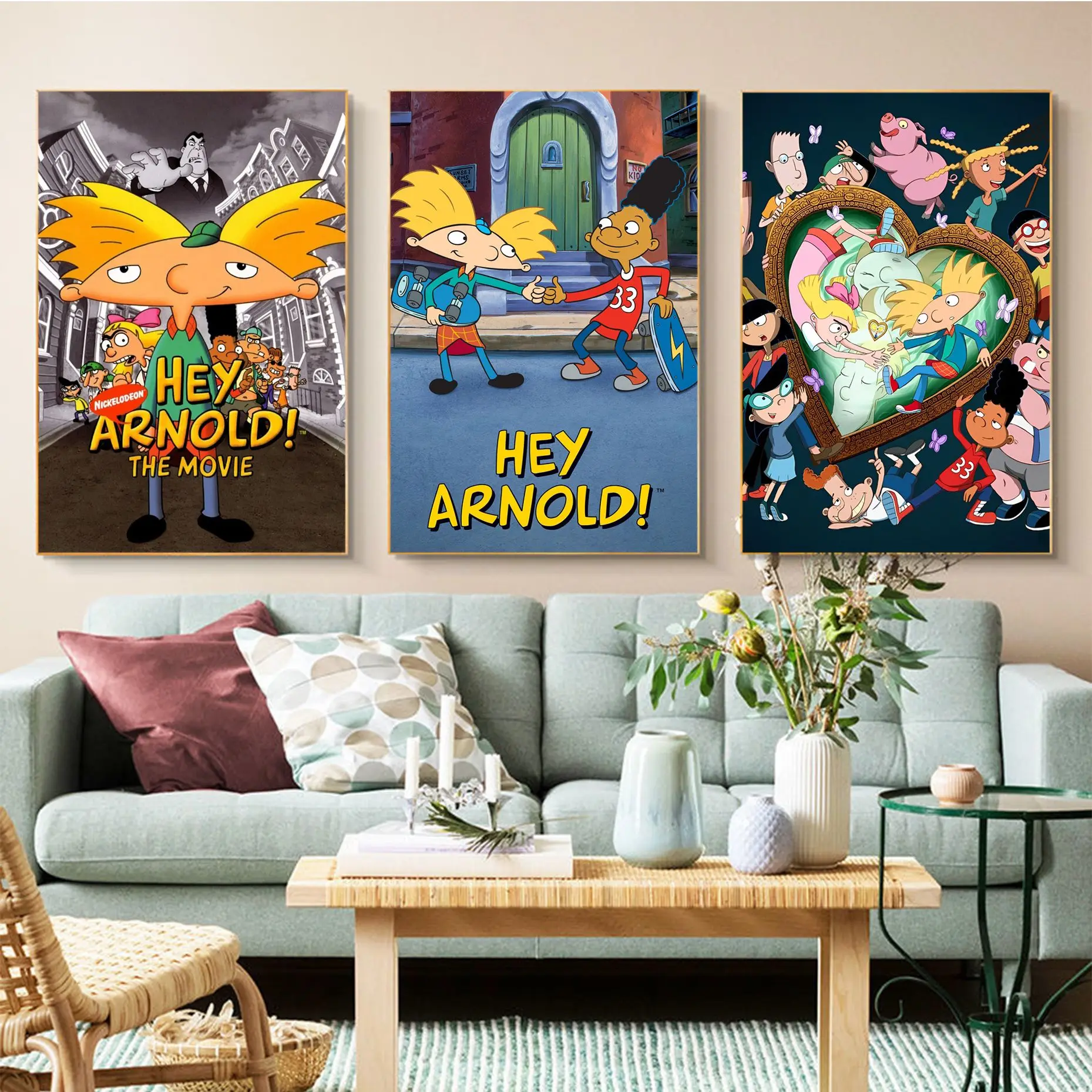 

Hey Arnold Vintage Posters Sticky Fancy Wall Sticker for Living Room Bar Decoration Posters Wall Stickers