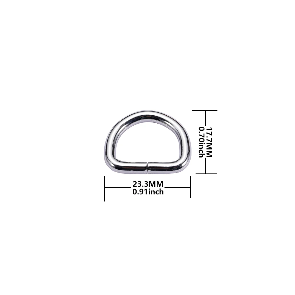 10-20pcs Metal Non-Welded D Ring Adjustable Buckle For Backpacks Straps Bags Shoes Cat Dog Collar D-Shape Buckles DIY Accessorie