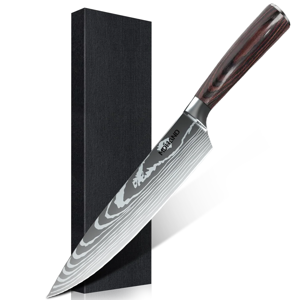 Кухонный нож из дамасской стали