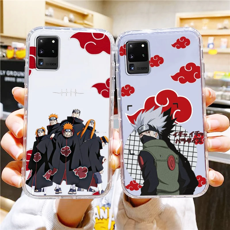 

Naruto Kakashi Cloud Phone Case For Samsung A73 A70 A20 A10 A8 Note 20 10 9 Ultra Lite F23 M52 M21 j8 j7 j6 Transparent