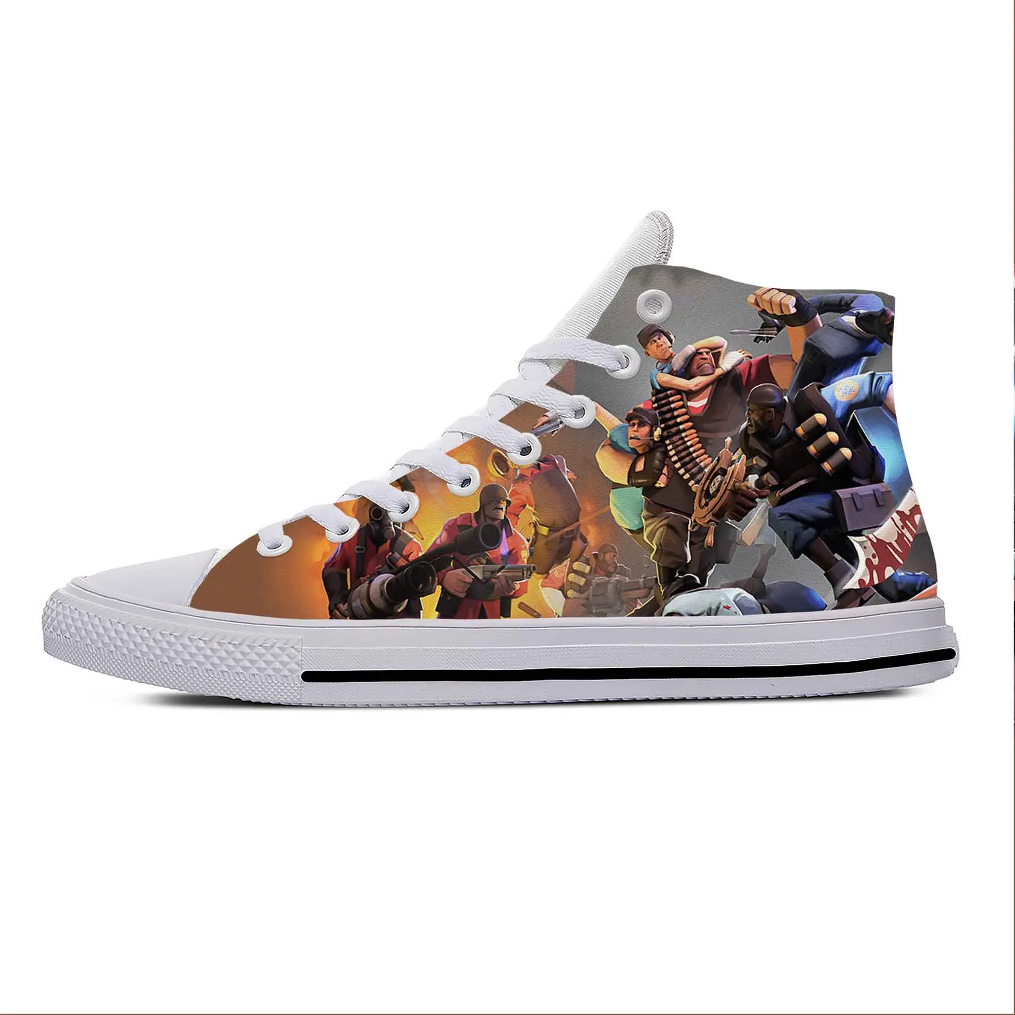 

Anime Cartoon Manga Game Comic Team Fortress Cool Casual Cloth Shoes High Top Lightweight Breathable 3D Print Men Women Sneakers