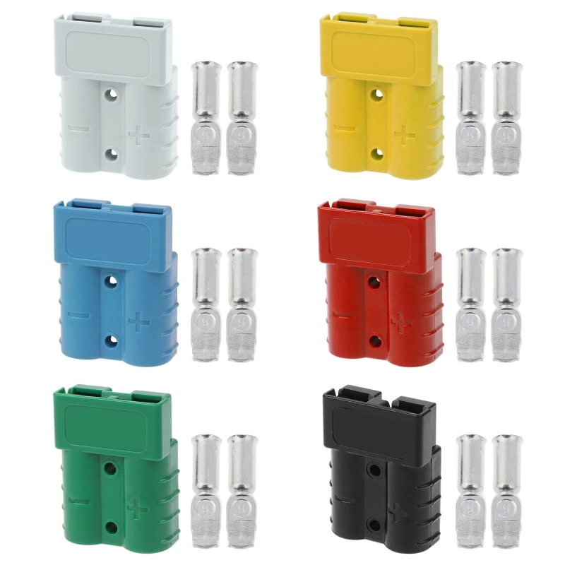 

Battery Quick Connect Disconnect Electrical Plug 50A 600V for Recovery Winch or Trailer with 2Pcs Terminal pins