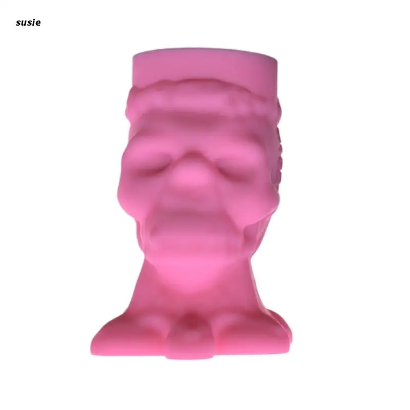 

X7YA Candlestick Epoxy Casting Mold Silicone Flower Pot Mold DIY Pen Holder Mold