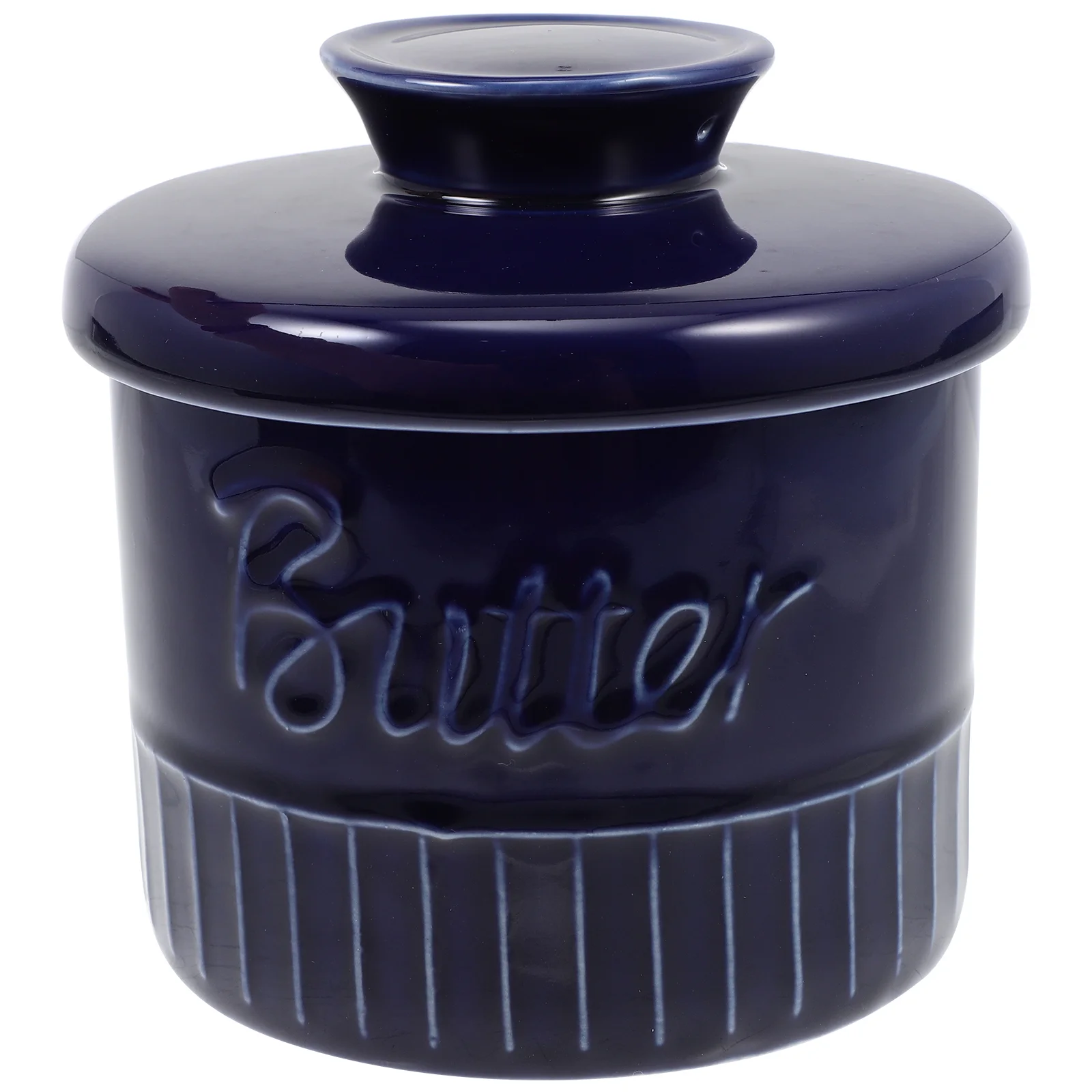 

1Pc Ceramic Butter Keeper Butter Container French Butter Dish for Restaurants