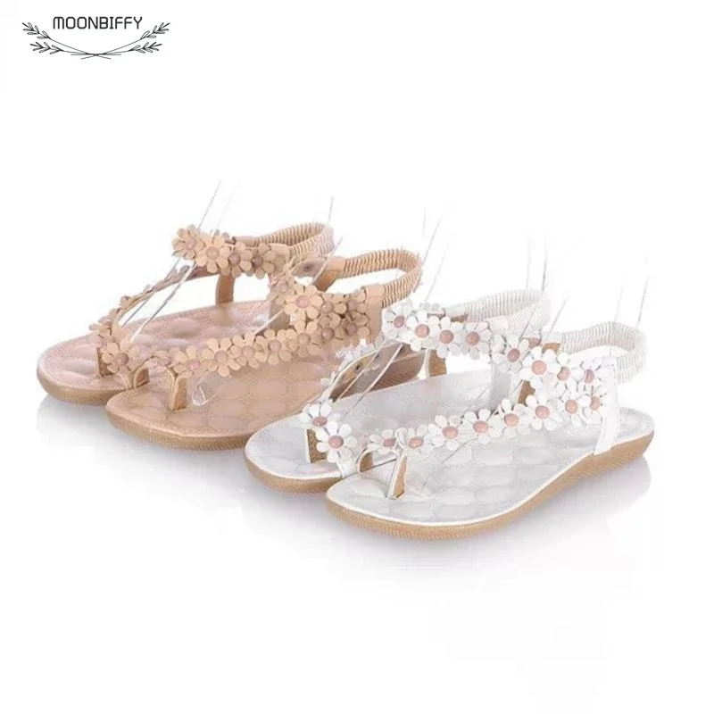 Сандалии женские на плоской подошве Модные Босоножки с открытым носком