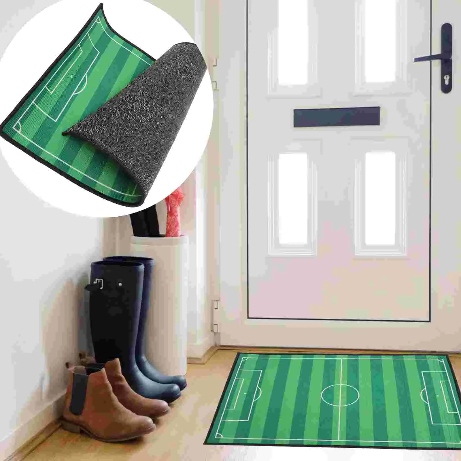 

Mat Door Football Floor Field Indoor Flannel Doormat Outdoor Carpet Mats Rugs Front Resistance Skid Polyester Room Bed Soft