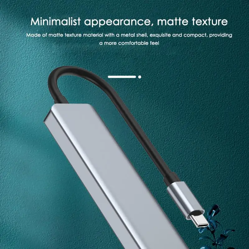 

Usb Transfer Rate 5gbps Splitter 7-port Expansion Card Reader Frosted Texture -4k Output Usb Hub Adapters Adapter Port