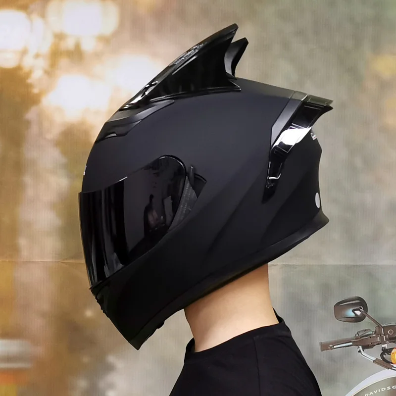 

Suitable for electric vehicles, men's and women's double lens anti fog full helmet, cool motorcycle non motorcycle helmet