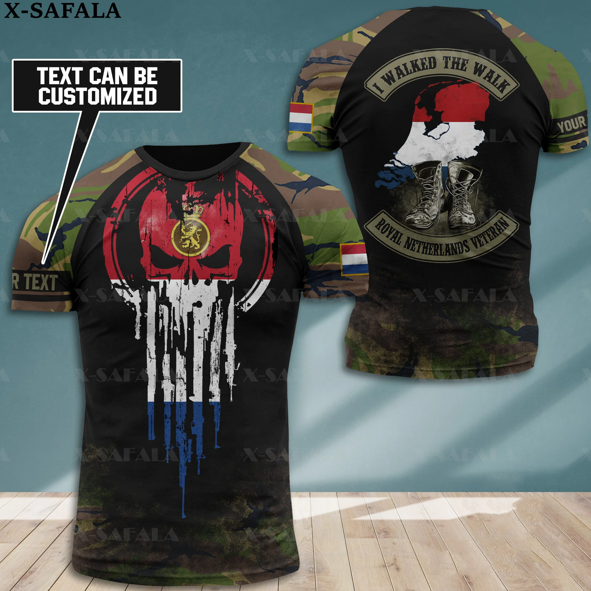 

Футболка с 3D-принтом флага Голландии, солдата-армии, летняя повседневная футболка с круглым вырезом для мужчин и женщин, 1