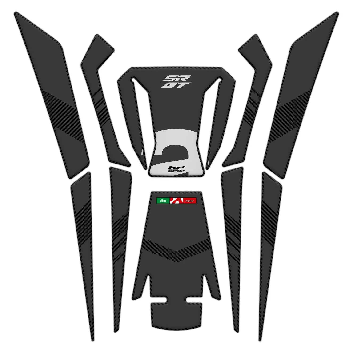 

GP композитный для SR GT 125 / 200 2022 совместимый коврик для резервуара черный