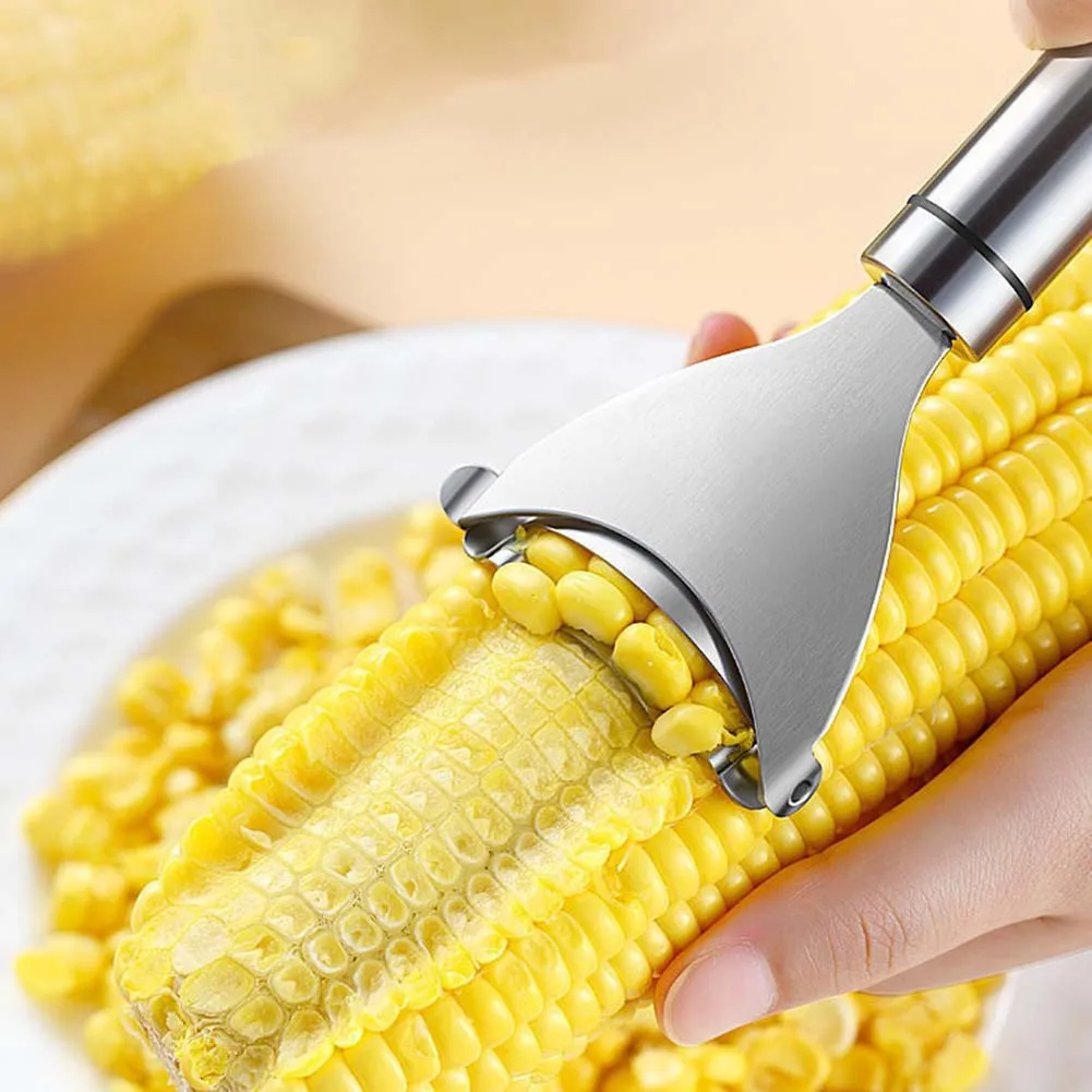 

Stainless Steel Corn Peeler Corn Thresher Easy Peel Corn Thresher Corn Knives Peeler Kitchen Fruit and Vegetable Tools