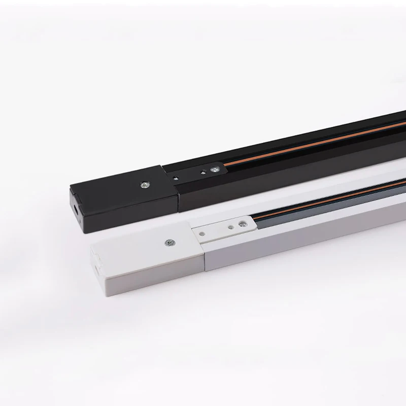led track rail 100-240V black white high quality plastic  body copper wire ceiling rail light