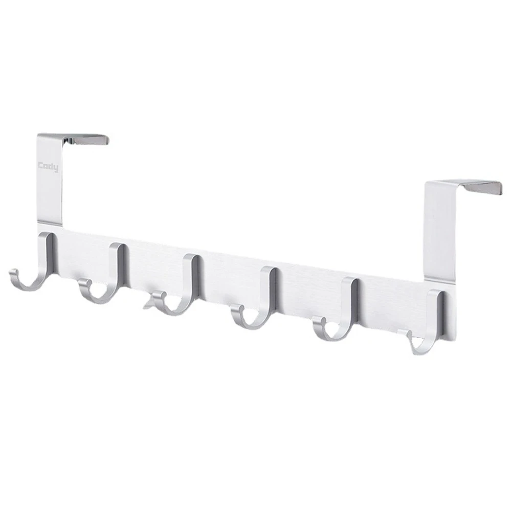 

Over Door Hooks Hanger with 6 Dual Heavy Duty Hooks for Bedroom Door Coats Cap Storage Rack