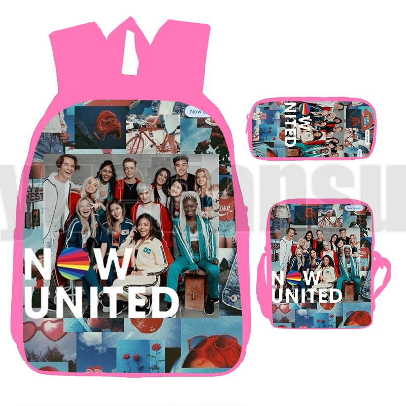 

Hot Now United Backpack Pink Softback Now United-Better Album Mochila 3D Anime UN Team Schoolbags Teenagers Women