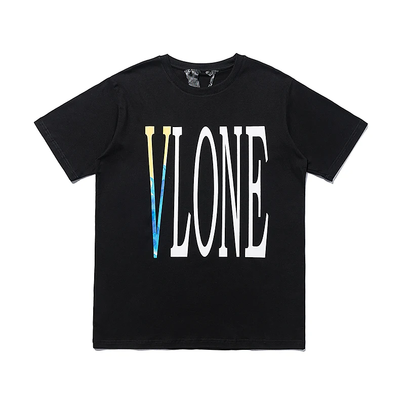 

VLONE Men's / Women's Couples Casual Fashion Trend High Street Loose HIP-HOP100% Cotton Printed Round Neck T-Shirt 1571