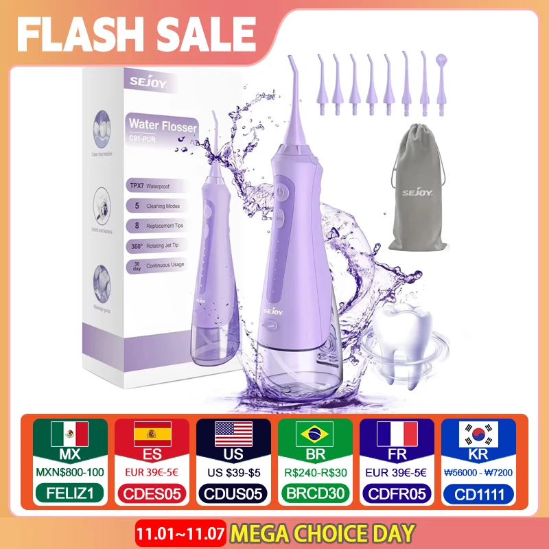 Ирригатор полости рта портативный Аккумуляторный с зарядкой от воды