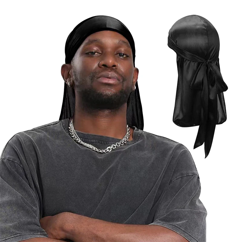 Банданы с длинным хвостом унисекс для взрослых атласная бандана Doo Rag Durag