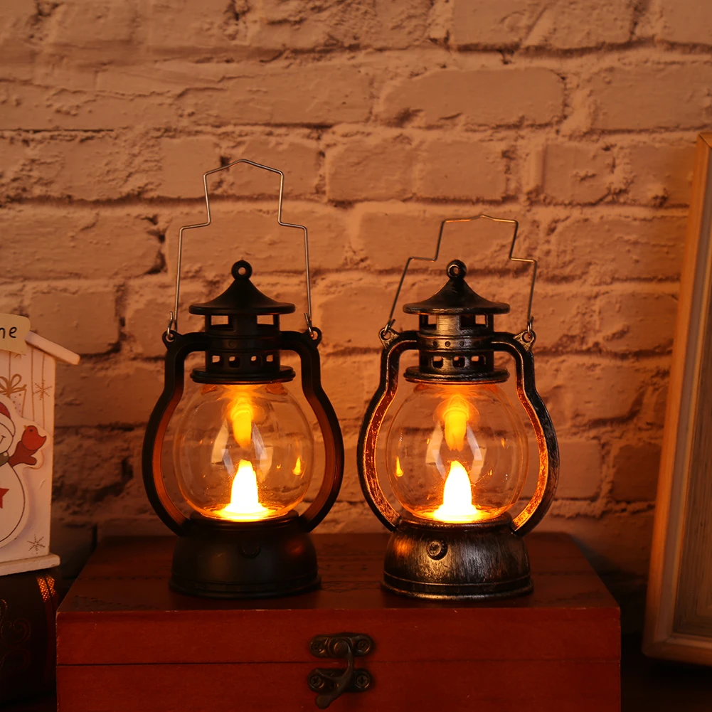 

New Handheld Retro LED Light Classic Kerosene Lamp Bar Club Coffee Shop Decoration Home Party Decor Retro Lantern