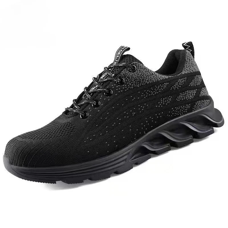 

Summer New Anti-smashing Puncture-proof Flying Woven Breathable Lightweight and Comfortable Steel-toe Labor Protection Shoes