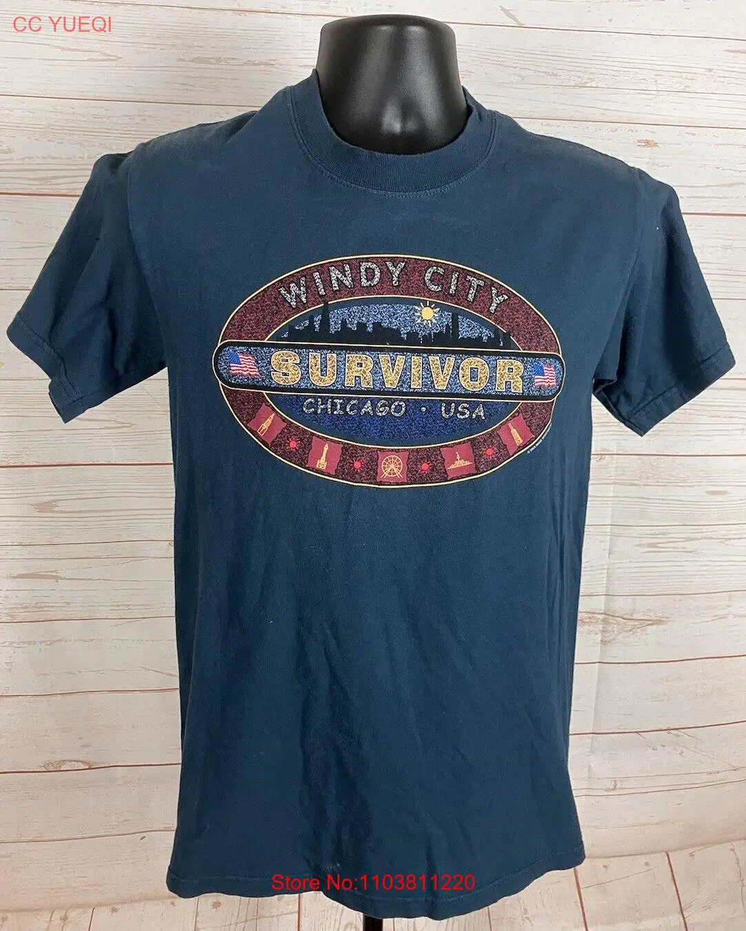 Новинка бывший в употреблении мужской брикет из Чикаго с коротким рукавом ST47