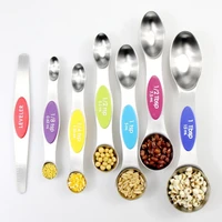 8pcsset multi purpose spoons measuring tools stainless steel baking accessories handle kitchen gadgets diy baking supplies