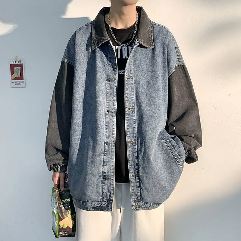 Куртки женские простые с отложным воротником в стиле пэчворк модная уличная