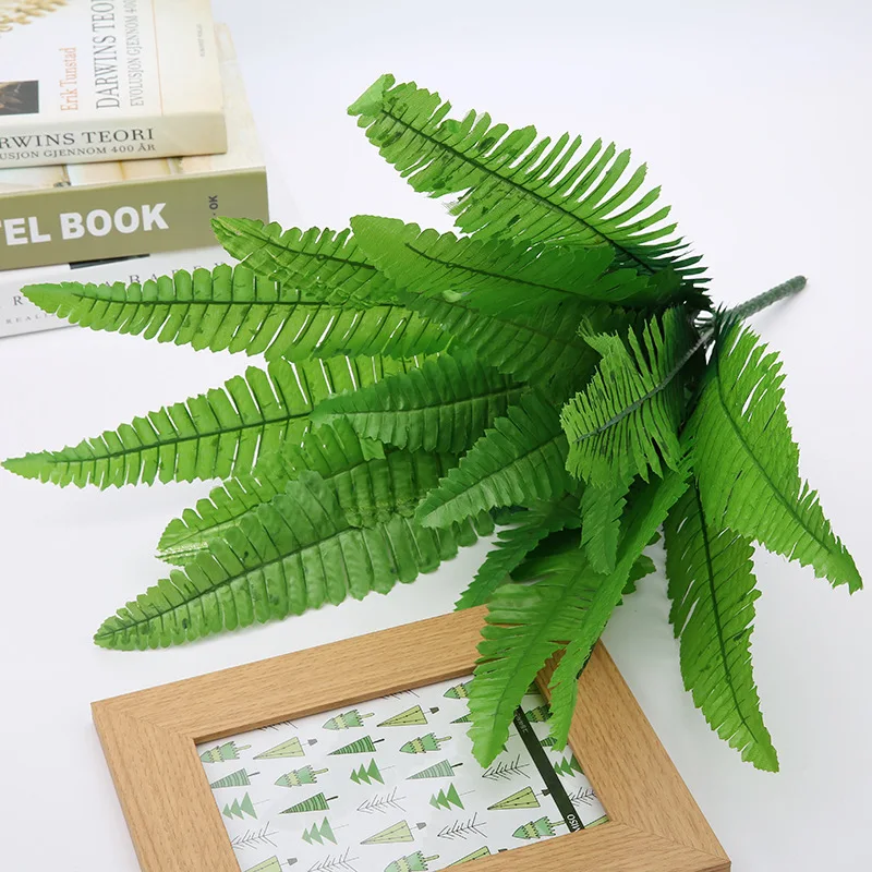 

50CM 18 Head Large Artificial Fern Large Fern Silk Persian Leaf Wall Hanging Plant for Family Garden Wedding Shop Decoration