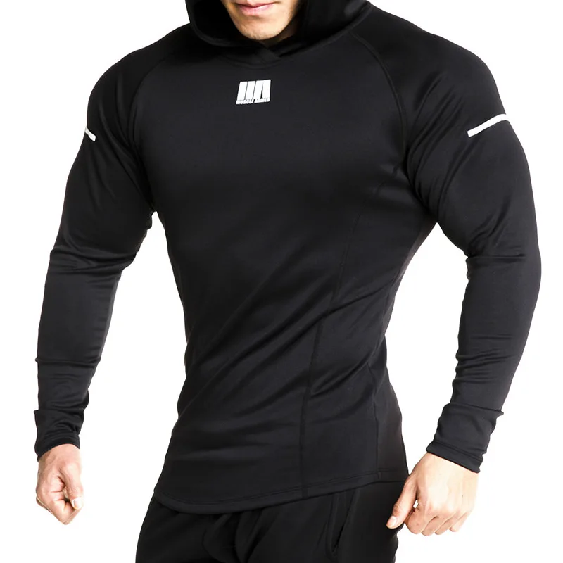

New Men's Fashion Sports Hooded Pullover Sweater Men's Quick Dry Slim Fit Fitness Jacket M-2XL