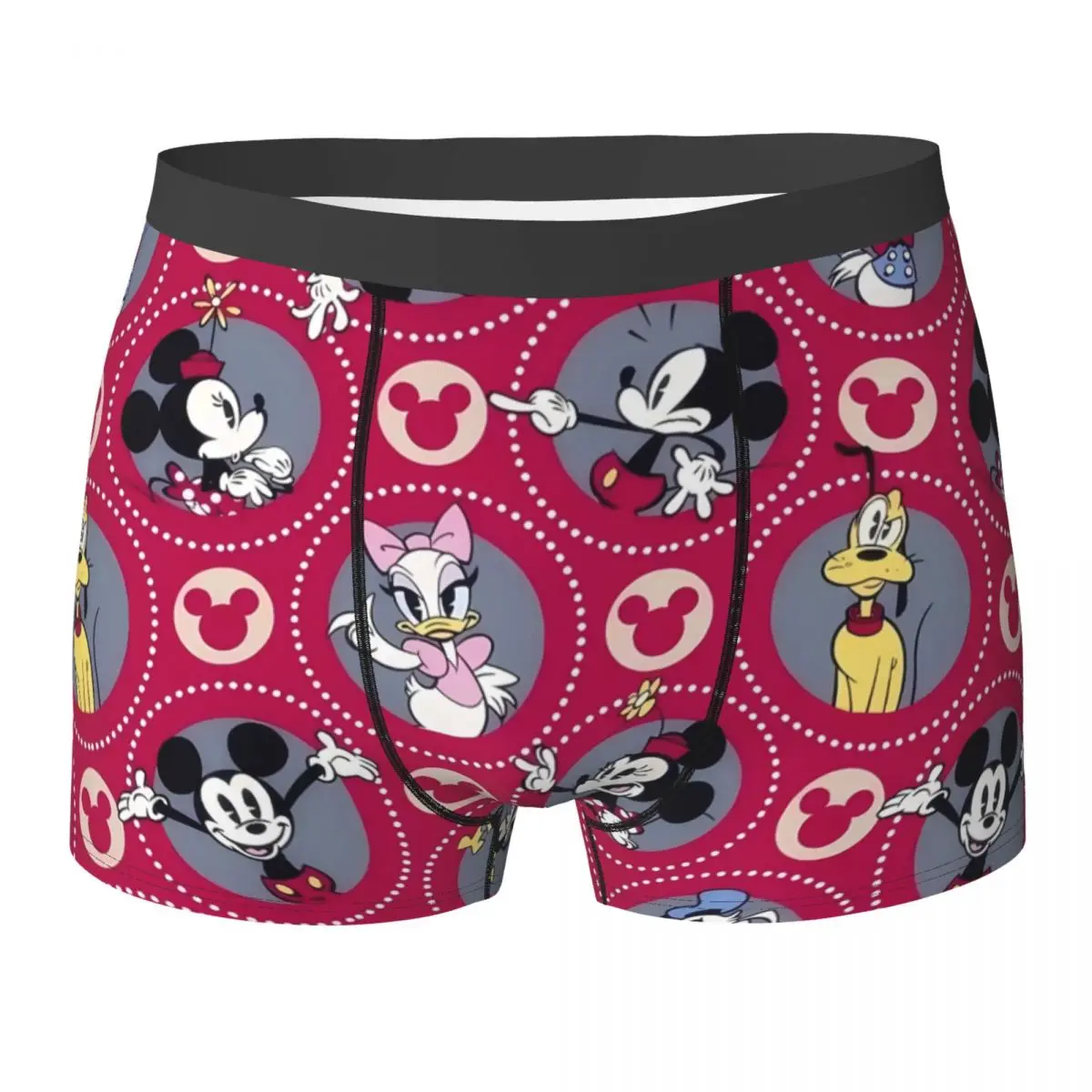 Трусы-боксеры с Микки Маусом модные мужские забавные трусы-боксеры узором
