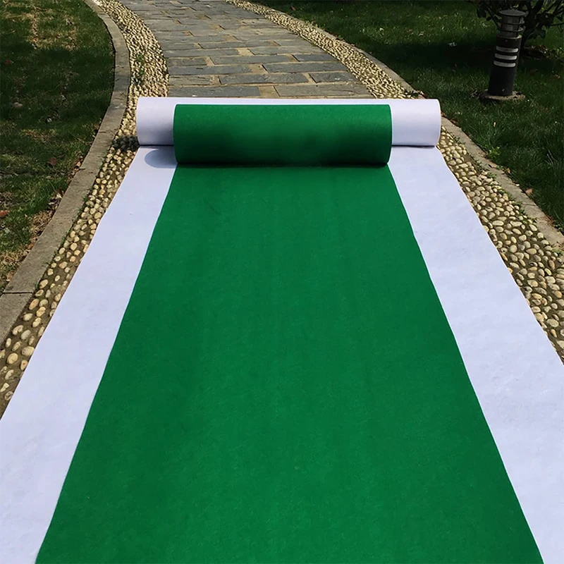 

Wedding Accessories Grass Green Aisle Runner Carpet Rugs for Step and Ceremony Parties and Events Indoor or Outdoor Decoration