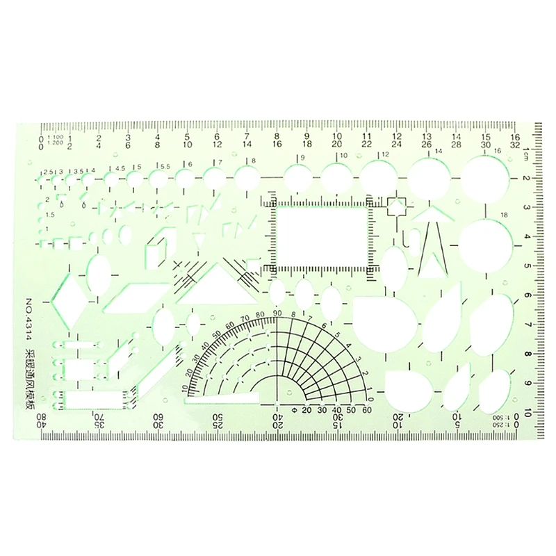 

Rectangle Circle Shape Geometric Drawing Tool Template Ruler Student Stationery