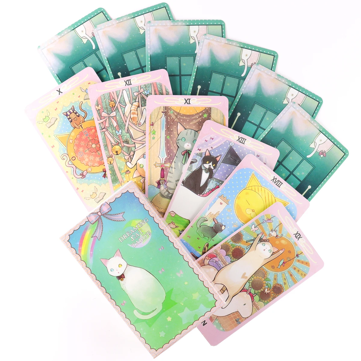 

Dreaming Cat Tarot Deck Tarot 78 Cards Deck Popular Divination Tarot Game Toy Tarot Board Game for New Beginner Gift