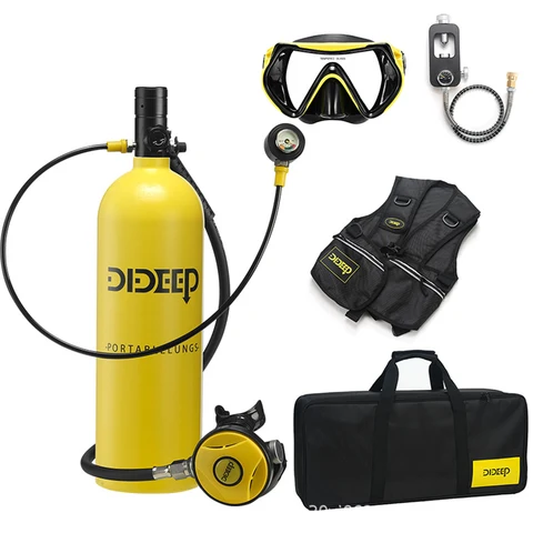 DIDEEP-Mini Scuba Diving Кислородный баллон, X5000pro, 30-минутное снаряжение для подводного плавания, 2 л