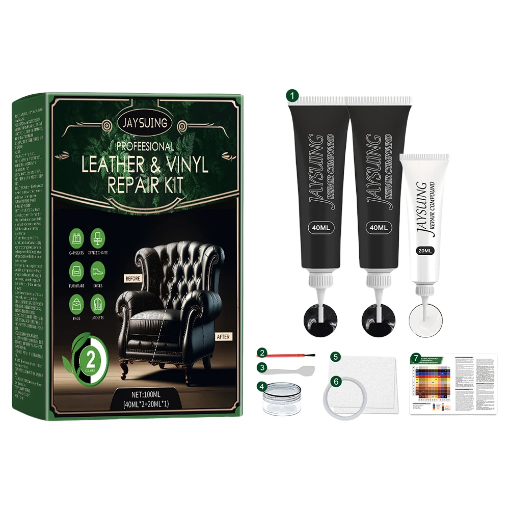 

Набор Для Ремонта Автомобильных Сидений Из Черной Кожи И Винила, Комплект Для Восстановления Обивки Авто, Мебели, Курток