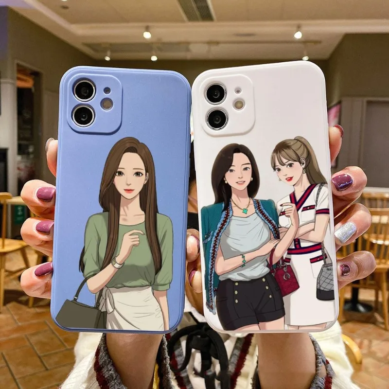 

Чехол для телефона с аниме версией для IPhone 14 11 12 13 Pro Max X XR XSMax 6 6S 7 8 Plus SE 2022, Мягкий Квадратный цветной чехол для телефона