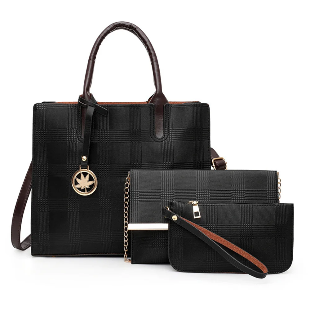 

3 шт./комплект, женские кожаные сумки и кошелек