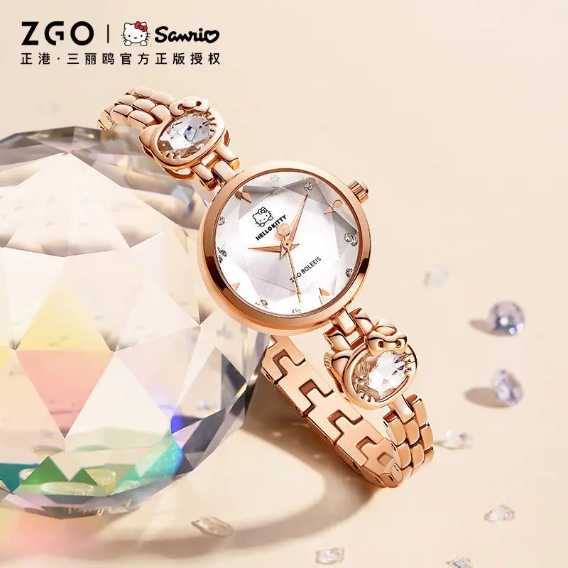 

2022 Hello Kitty watch female Korean version waterproof simple temperament ins wind lady temperament student design quartz watch