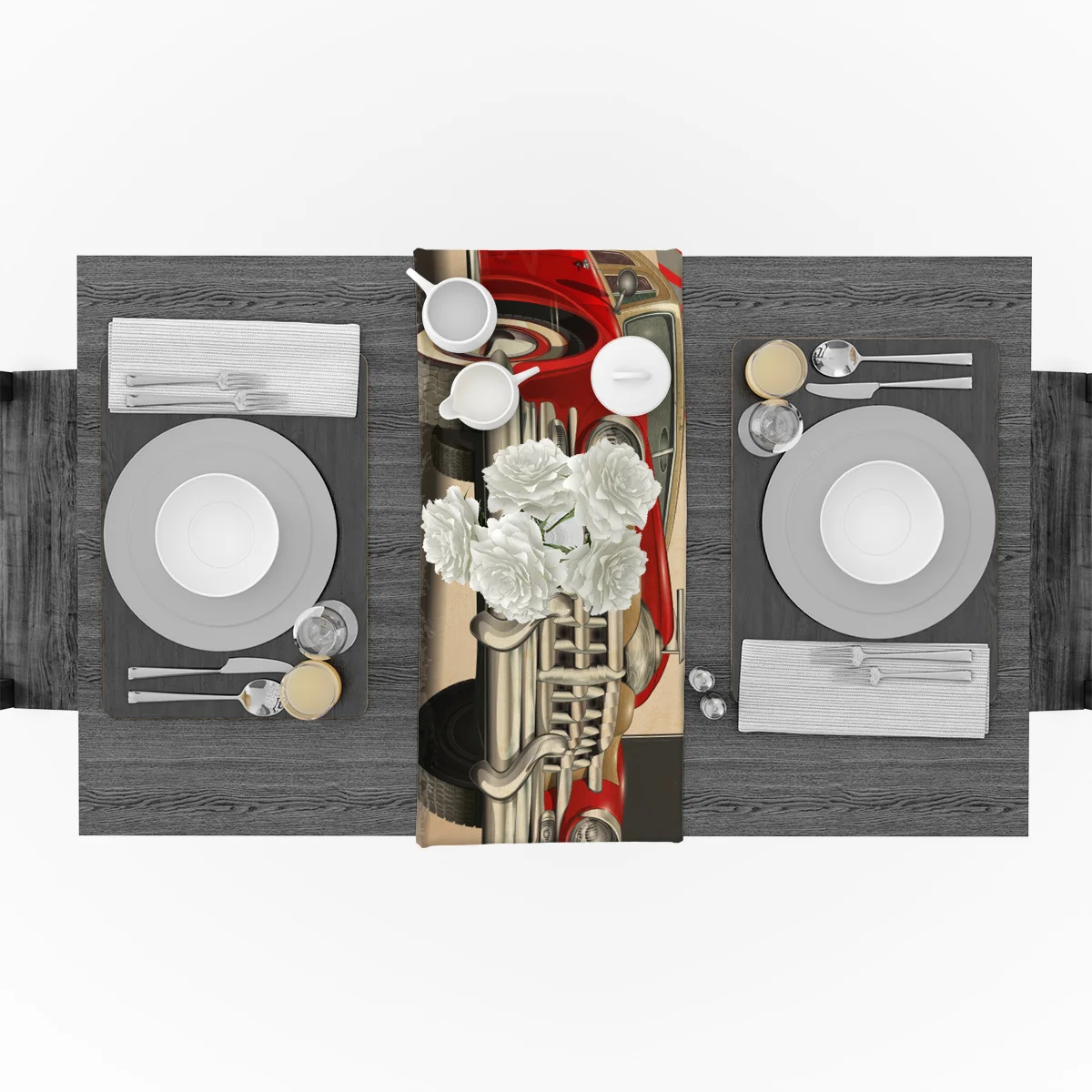 Постер в виде автомобиля стиле ретро 66 скатертей для стола скатерти украшение