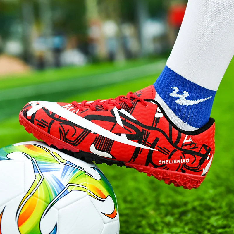 SENAGE Quality Children Football Boots Kids Men Women Boys Soccer Shoes Cleats Futsal Football Training Sport Sneaker Size 35-45