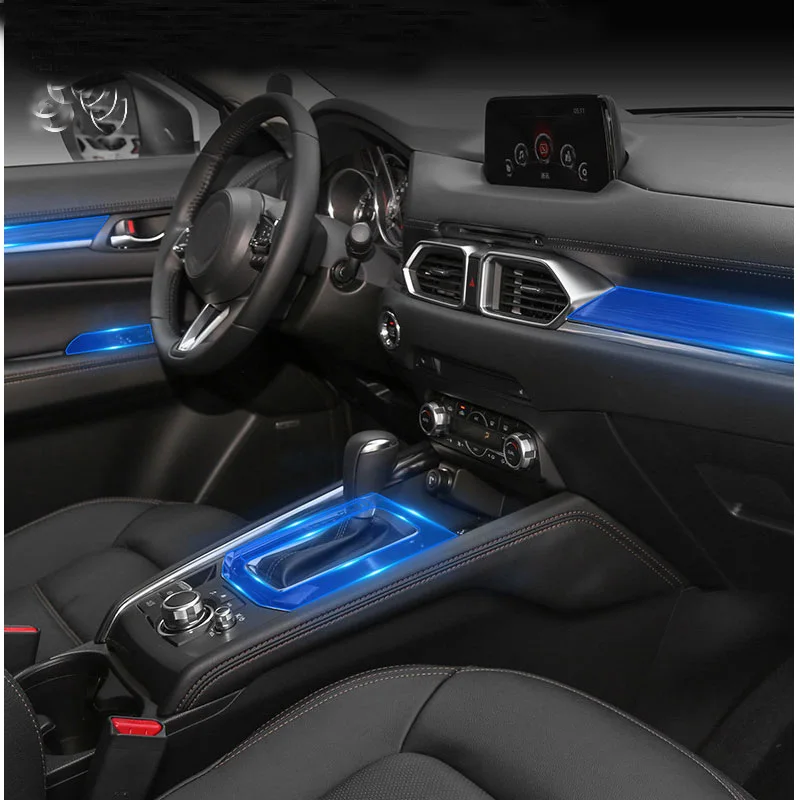 

Для Mazda CX-5 2017-2020 центральная консоль салона автомобиля, прозрачная фотопленка для ремонта от царапин, аксессуары, установка