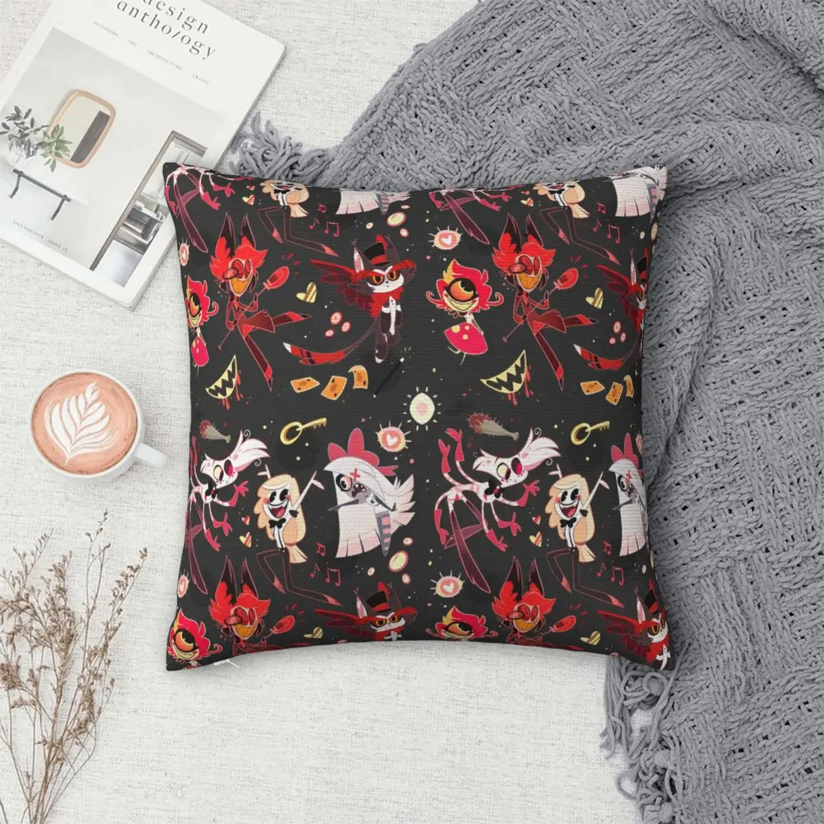Черная комедия H-HazbinHotels наволочка с персонажами полиэстер чехол для подушки